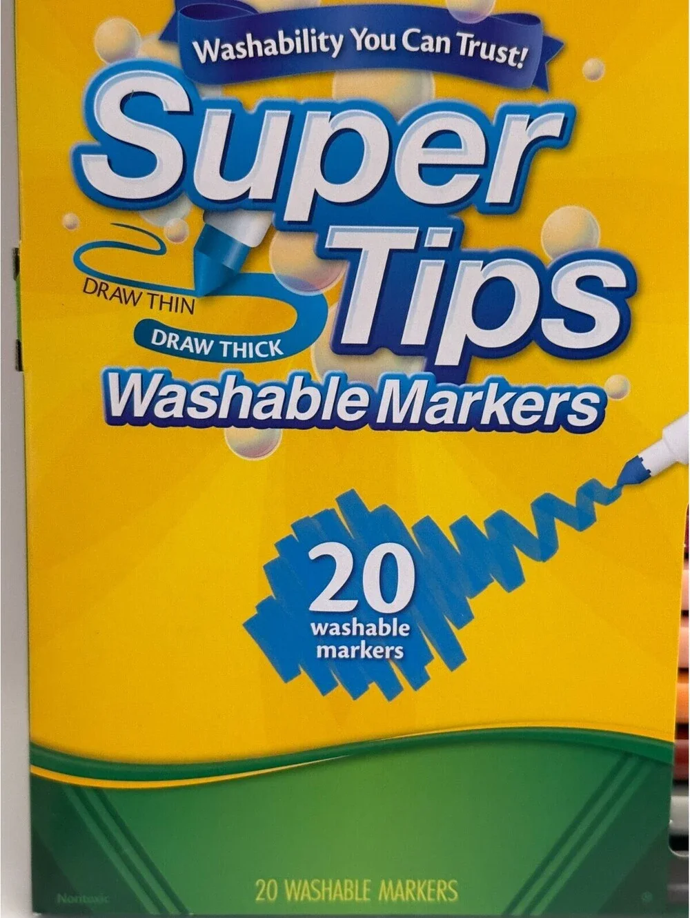 Crayola Super Tips Washable Markers 20 Count Each Pack of 4 School Art Supplies